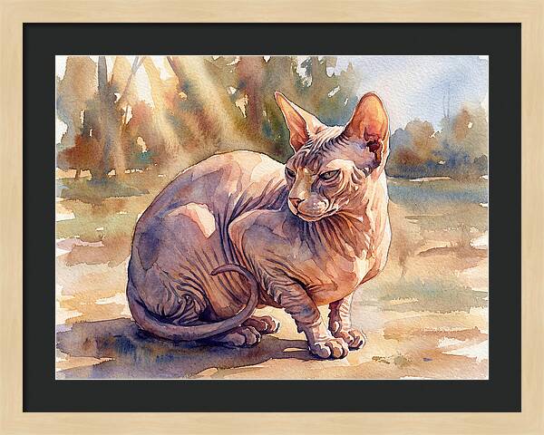 Sphynx Cat In Sunlight