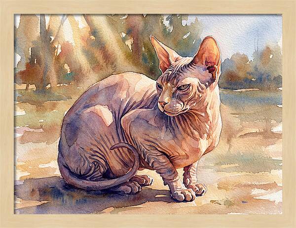 Sphynx Cat In Sunlight