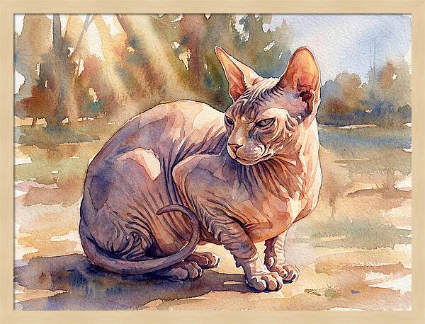 Sphynx Cat In Sunlight