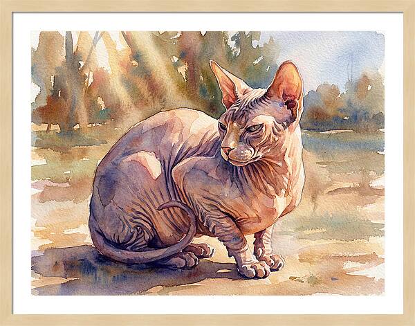 Sphynx Cat In Sunlight