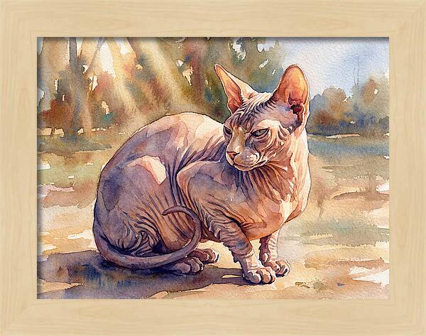 Sphynx Cat In Sunlight