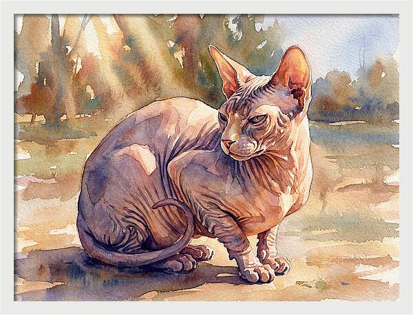 Sphynx Cat In Sunlight