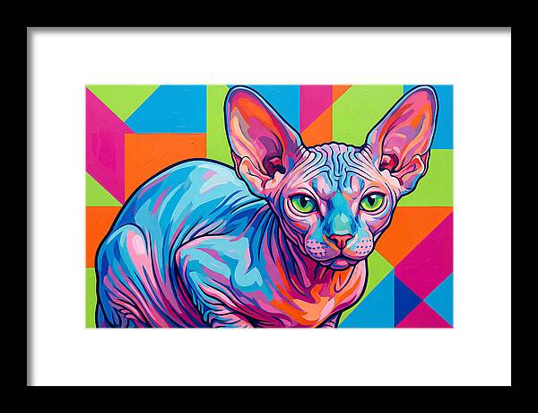 Sphynx Cat In Vibrant Colors