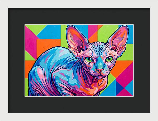 Sphynx Cat In Vibrant Colors