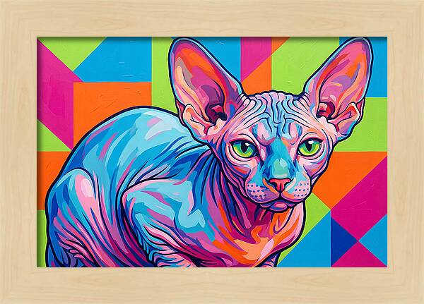 Sphynx Cat In Vibrant Colors