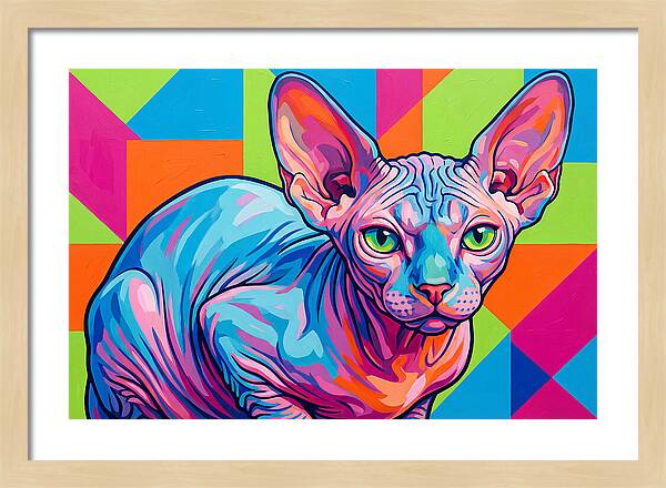Sphynx Cat In Vibrant Colors