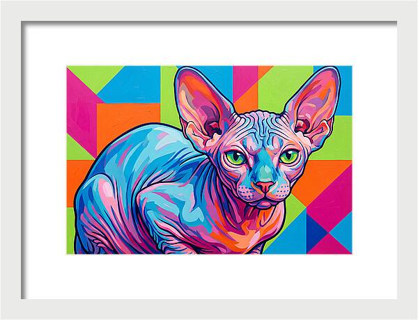 Sphynx Cat In Vibrant Colors
