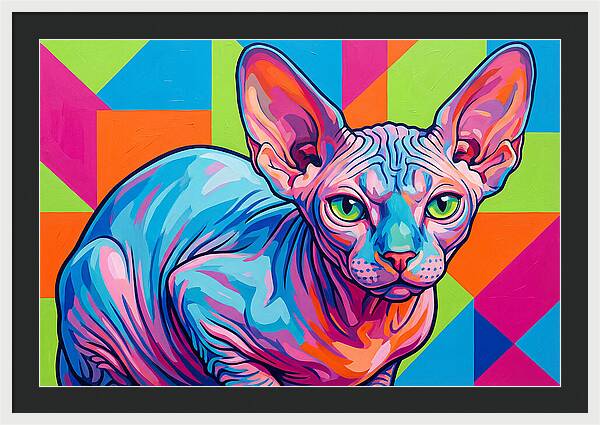 Sphynx Cat In Vibrant Colors