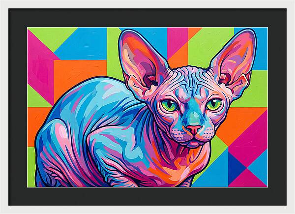 Sphynx Cat In Vibrant Colors