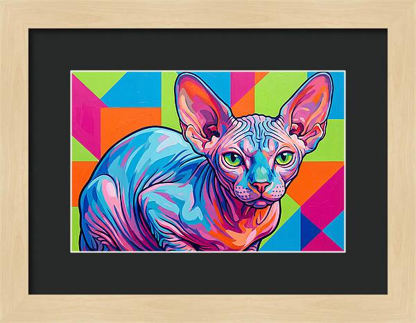 Sphynx Cat In Vibrant Colors