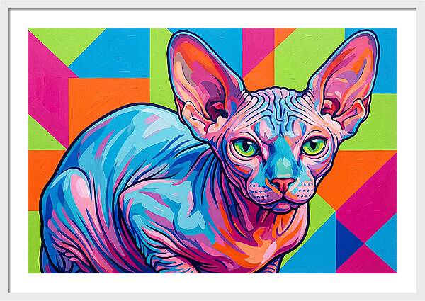Sphynx Cat In Vibrant Colors