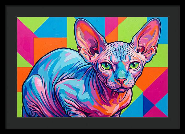 Sphynx Cat In Vibrant Colors