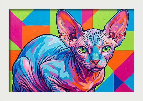 Sphynx Cat In Vibrant Colors
