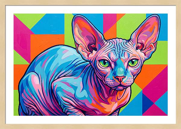 Sphynx Cat In Vibrant Colors