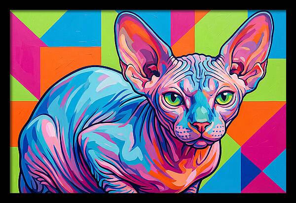 Sphynx Cat In Vibrant Colors
