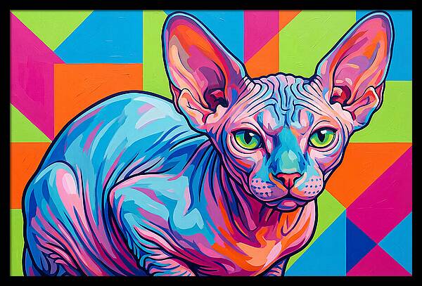 Sphynx Cat In Vibrant Colors