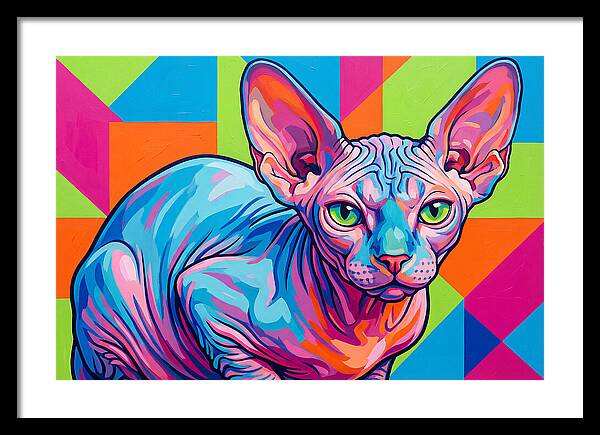 Sphynx Cat In Vibrant Colors