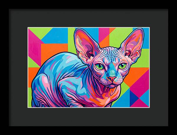 Sphynx Cat In Vibrant Colors