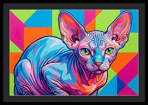 Sphynx Cat In Vibrant Colors