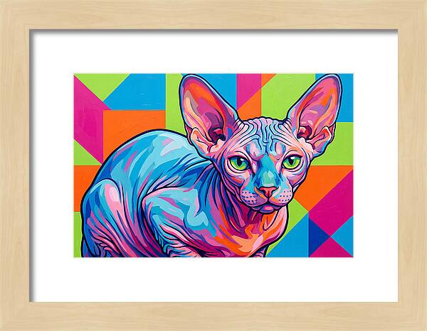 Sphynx Cat In Vibrant Colors