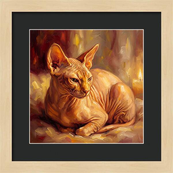 Sphynx Cat In Warm Glow
