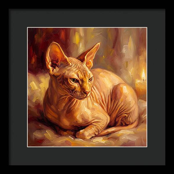 Sphynx Cat In Warm Glow