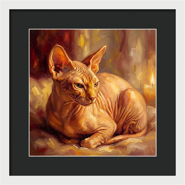 Sphynx Cat In Warm Glow