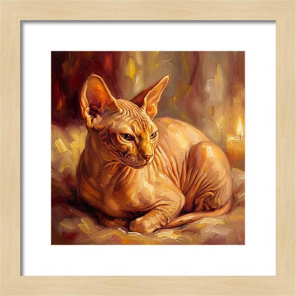 Sphynx Cat In Warm Glow