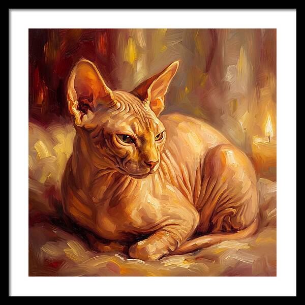Sphynx Cat In Warm Glow