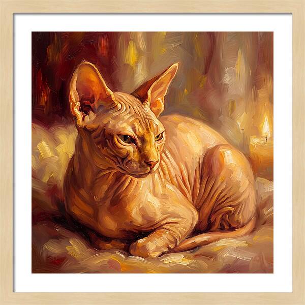 Sphynx Cat In Warm Glow