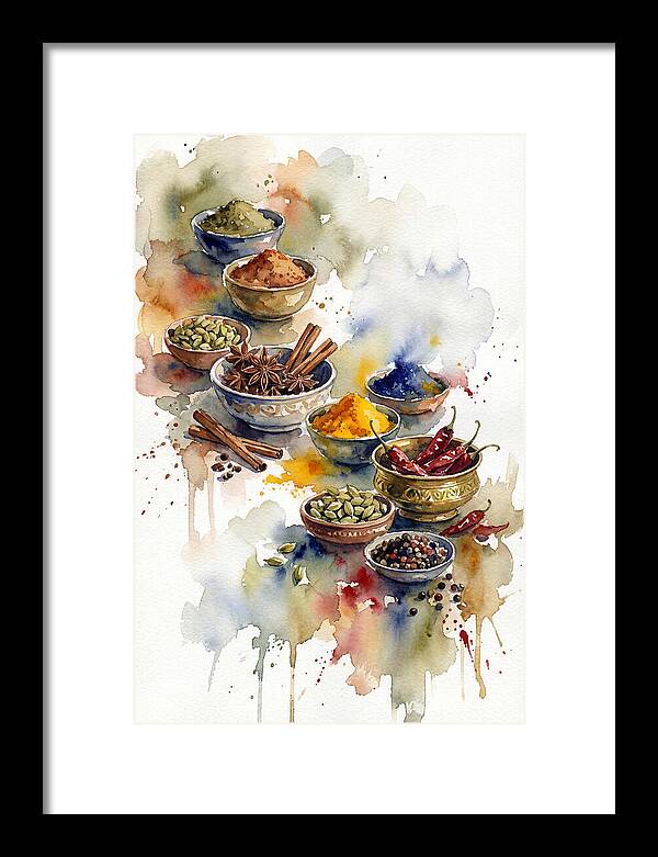 Spice Still Life Watercolor