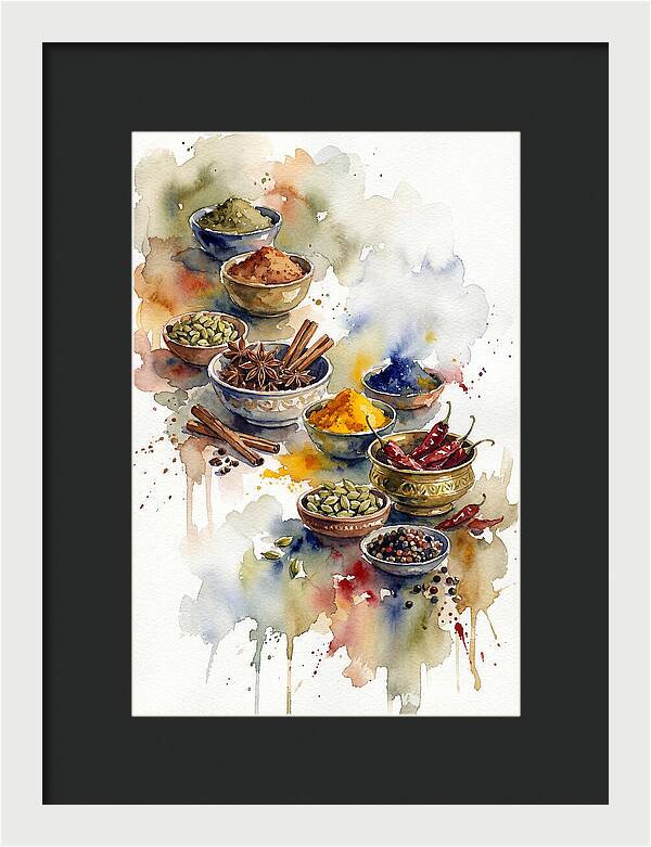 Spice Still Life Watercolor