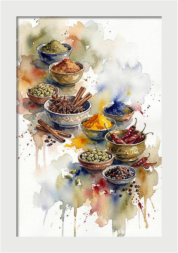 Spice Still Life Watercolor