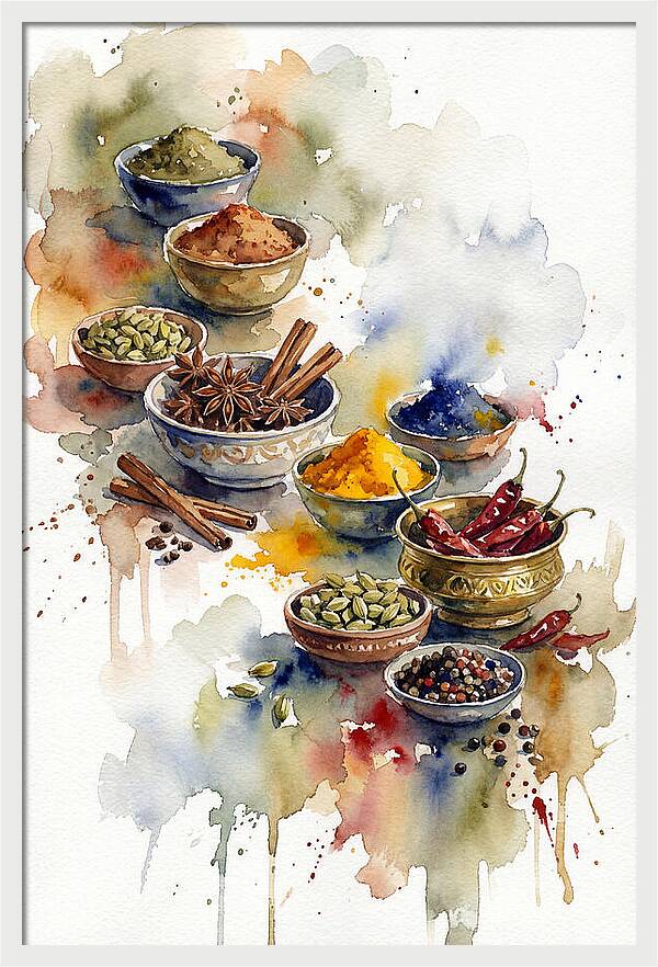 Spice Still Life Watercolor