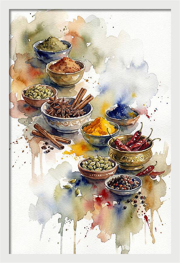 Spice Still Life Watercolor