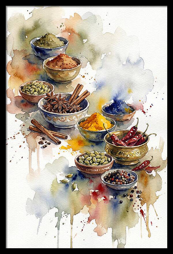 Spice Still Life Watercolor