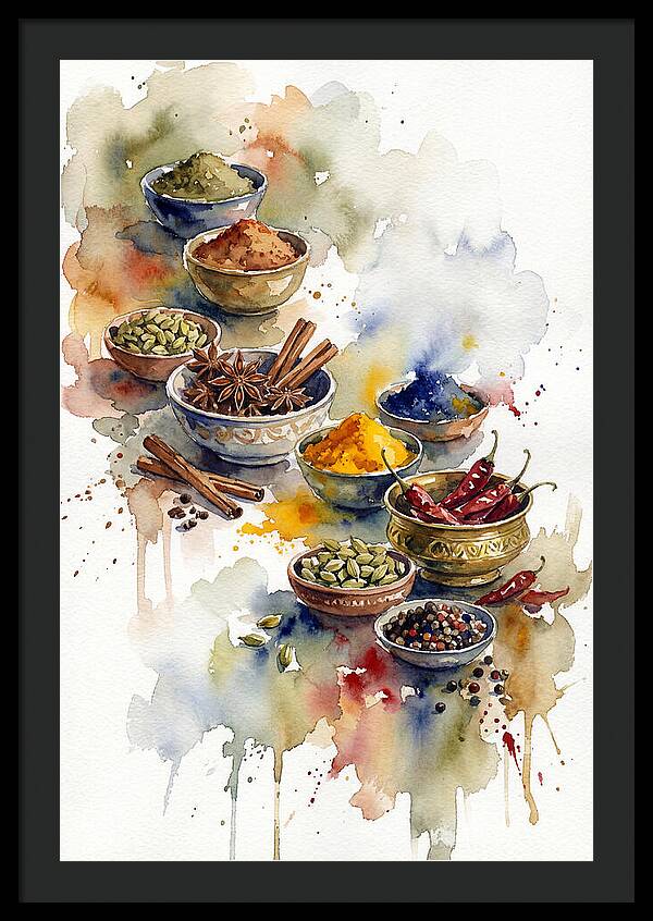 Spice Still Life Watercolor