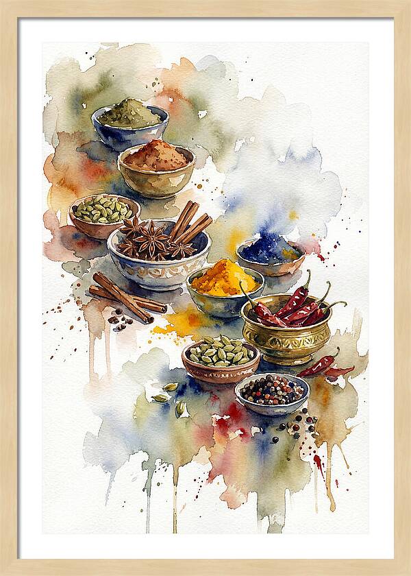Spice Still Life Watercolor