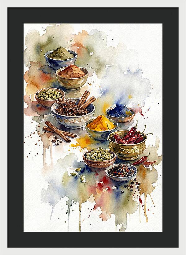 Spice Still Life Watercolor