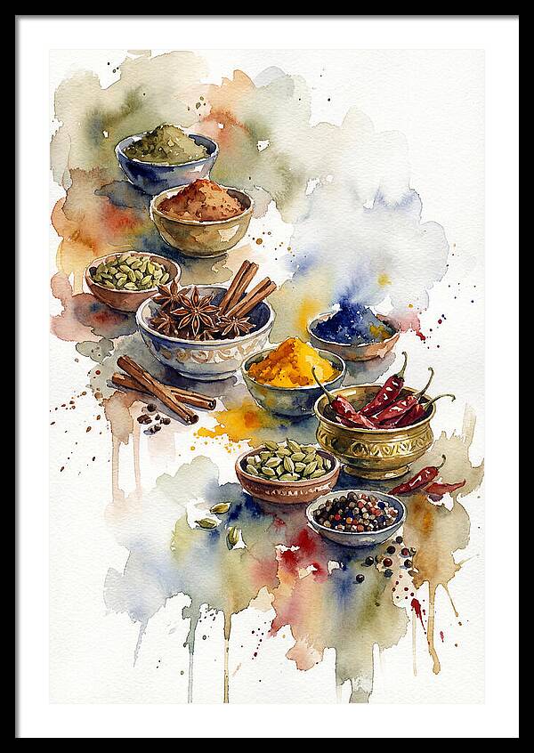 Spice Still Life Watercolor