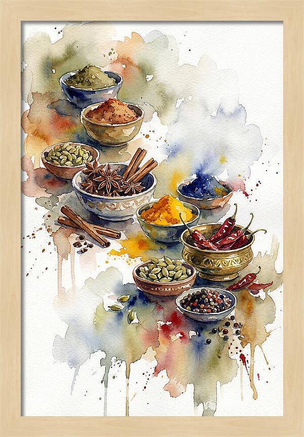 Spice Still Life Watercolor