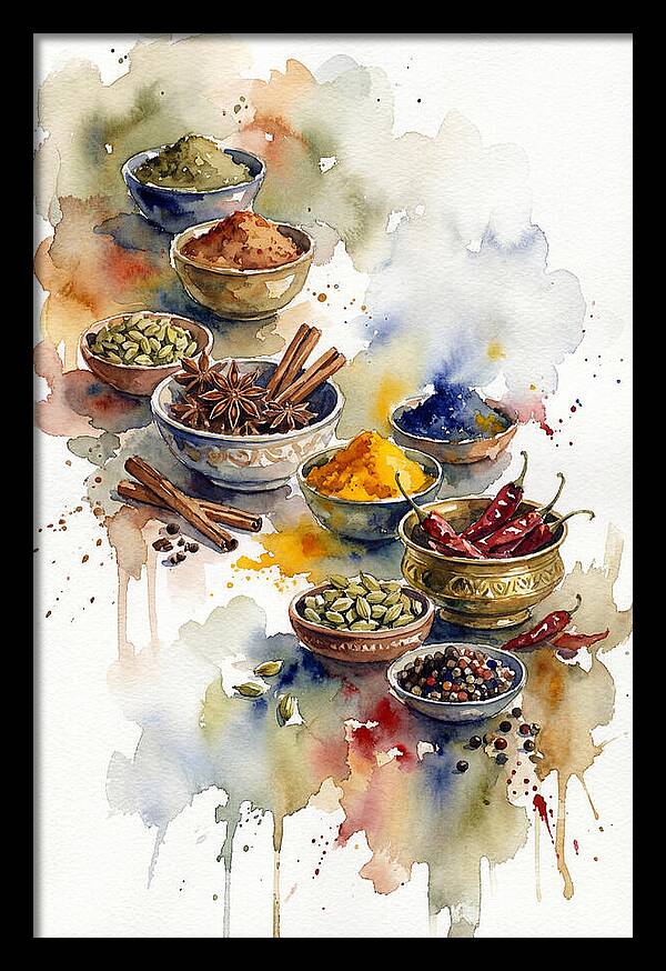 Spice Still Life Watercolor
