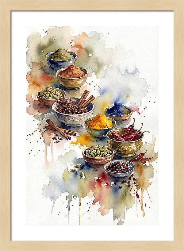 Spice Still Life Watercolor