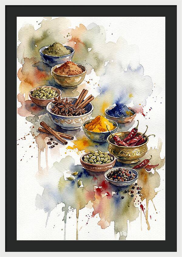 Spice Still Life Watercolor
