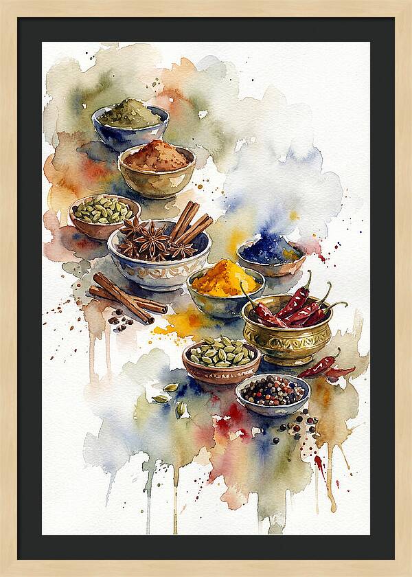 Spice Still Life Watercolor