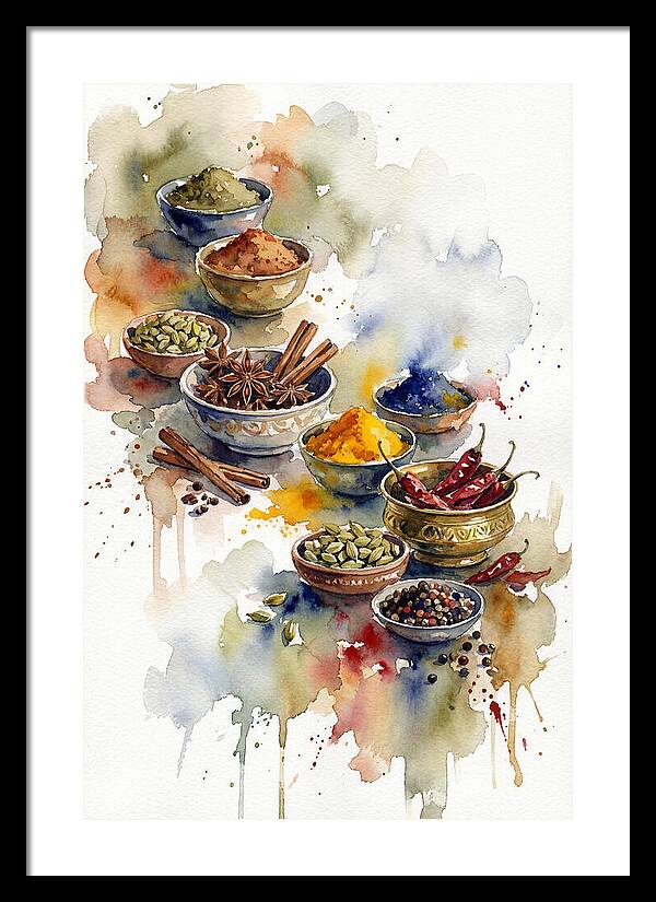 Spice Still Life Watercolor