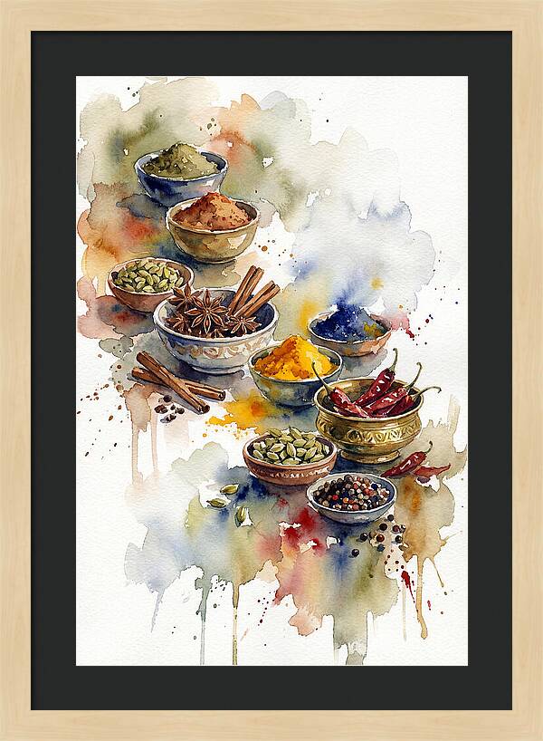 Spice Still Life Watercolor