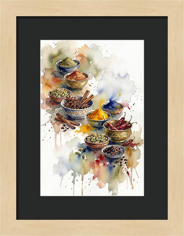 Spice Still Life Watercolor