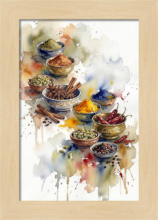 Spice Still Life Watercolor