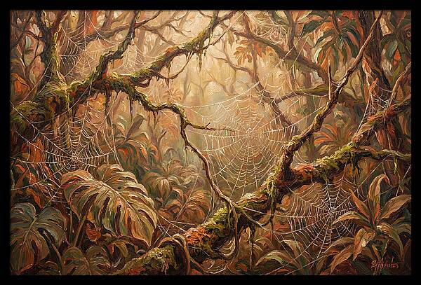 Spider Webs In The Jungle